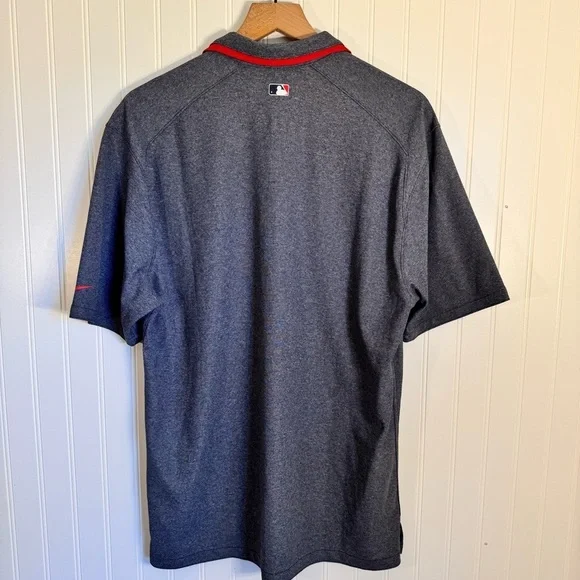 Nike Dri-fit Minnesota Twins MLB Heathered Blue Polo Shirt Mens Size Medium - Picture 4 of 11